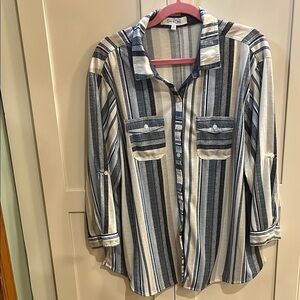 Eden & Olivia Striped Button Up